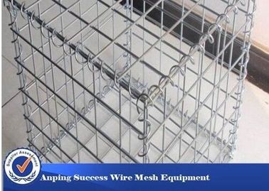 Cina Silver Galvanized Gabion Mesh Cage / Kandang Batu Wire Mesh Easy Install pemasok